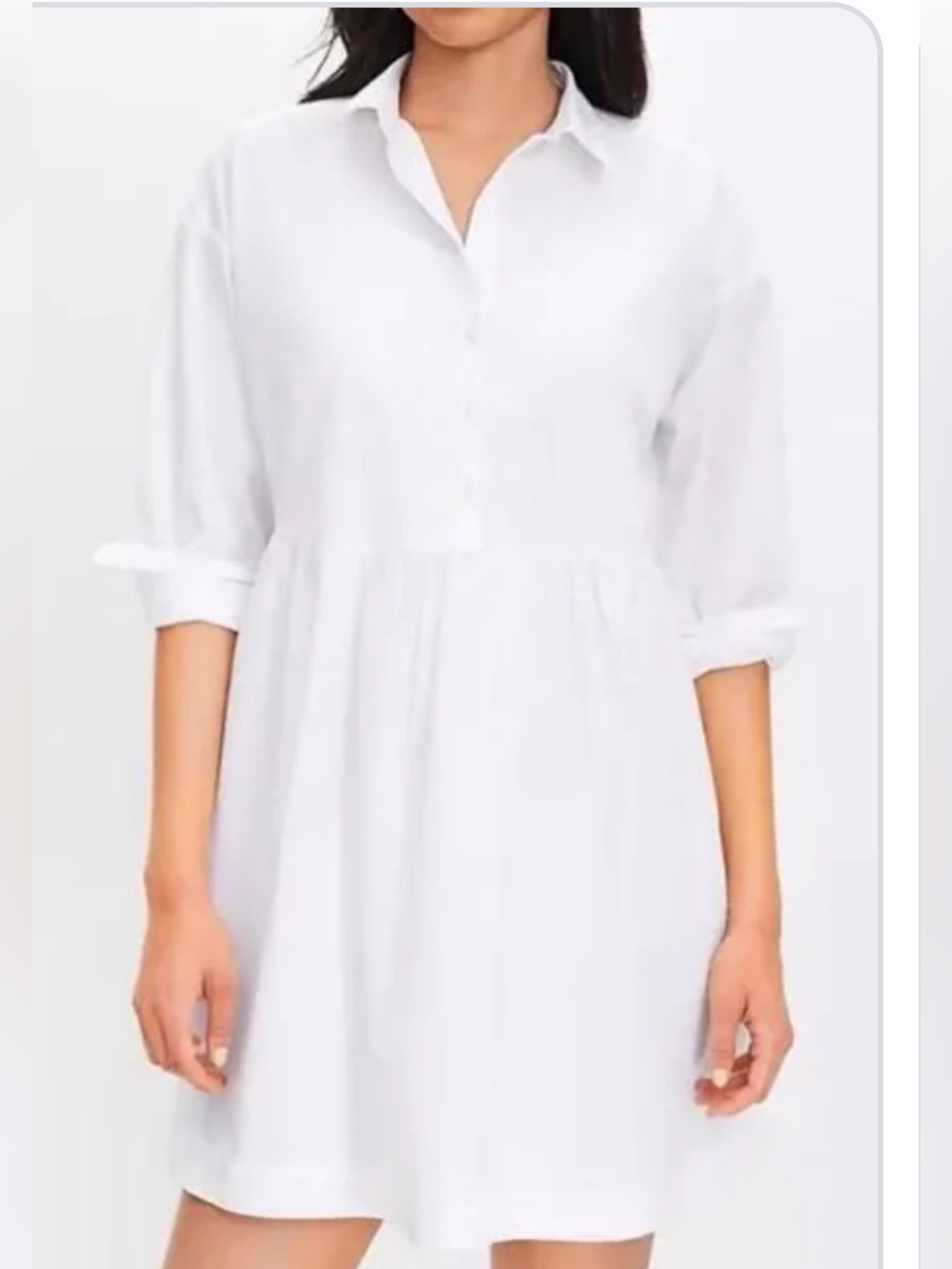 LOFT Poplin Swing Shirt Dress